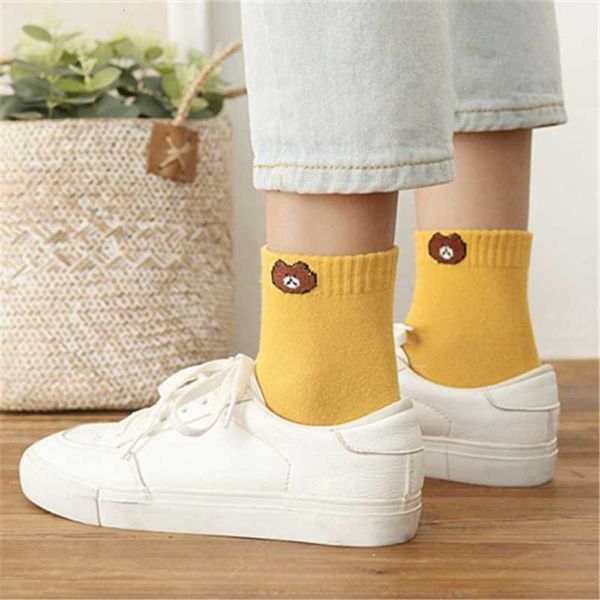 

socks female socks autumn and winter middle tube thick cotton long net, Black