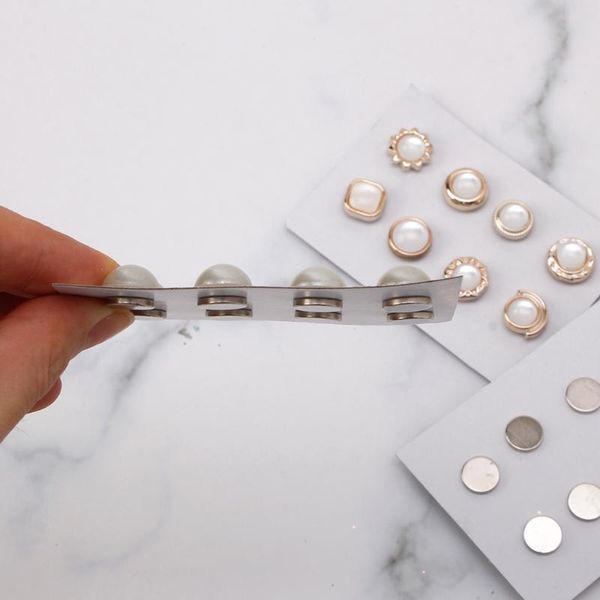 

pins, brooches x4ya 8 pieces safe hijab brooch strong metal plating magnetic clip luxury accessory no hole pins magnet, Gray