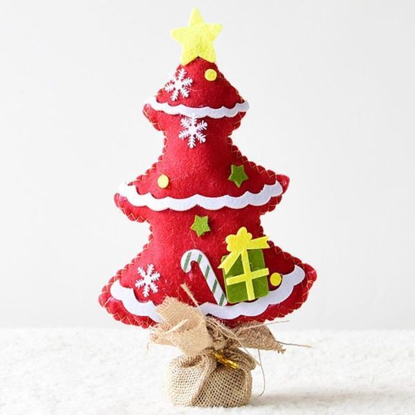 

christmas decorations 1pc diy tree non-woven mini deskornaments children's puzzle creative small decoration window decor pendant1