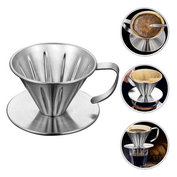 

coffee filters stainless steel dripper handheld drip filter cup tea slag funnel
