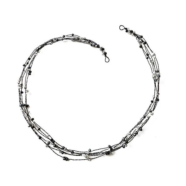 

hair clips & barrettes baroque black wire bridal vine and earring set gothic wedding jewelry women head ornaments, Golden;silver