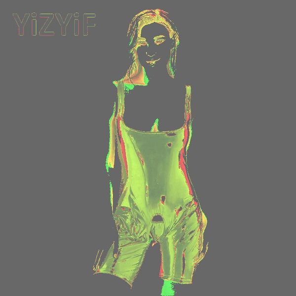 

one-piece suits women bodysuit wet look patent leather deep u neck sleeveless crotchless open buslim fit short leotard jumpsuit