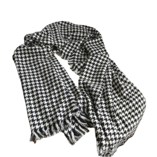 

plaid scarf female winter long shawl dual-purpose girl student thickened warm bib tide beanies, Blue;gray