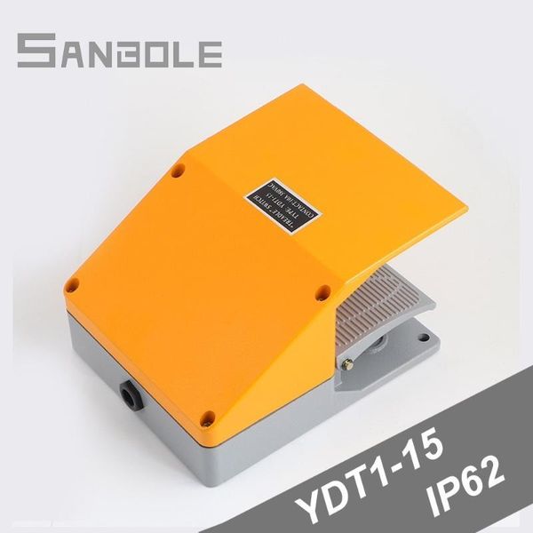 

smart home control double tread ydt1-15 foot switch pedal silver contact aluminum shell gray feet machine tool accessories