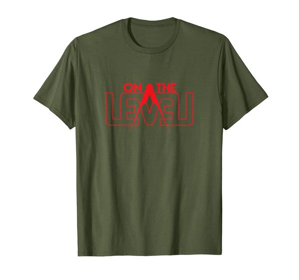 

on the level clean masonic logo t-shirt, White;black