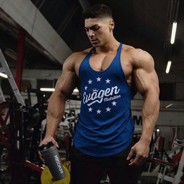 

mens clothing summer jogger men fitness brand vest workout bodybuilding sportswear fashion, White;black