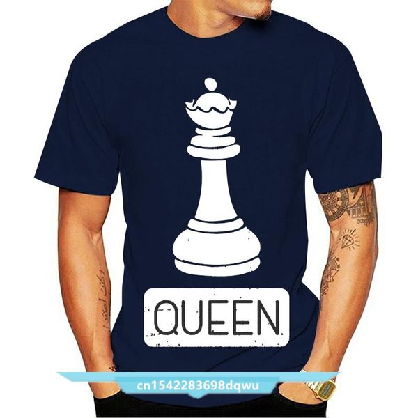 

men's t-shirts queen chess piece gift t-shirt for men short sleeve knitted funny tshirt clothes camisetas big size xxxl fitted tee, White;black