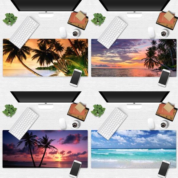 

mouse pads & wrist rests beach natural scenery lapcomputer mousepad desk table protect game office work mat pad non-slip cushion