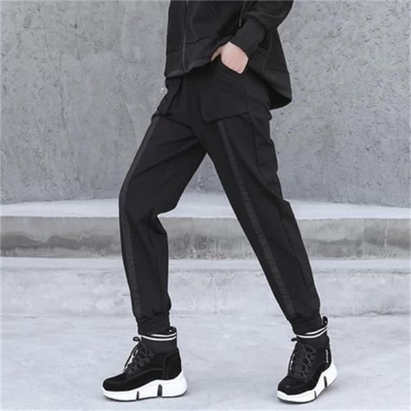 

women's pants & capris european and american large-size loose-fitting harem casual trousers autumn winter women for, Black;white