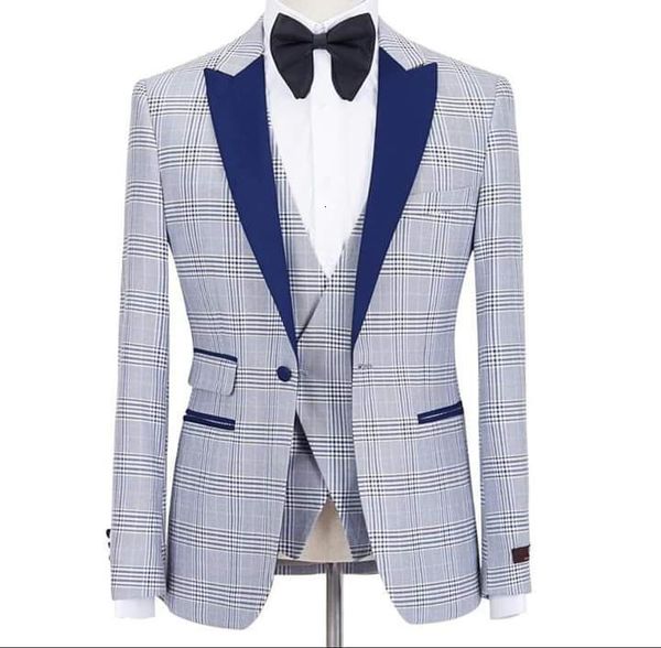 

men's suits & blazers wedding tailored suit blazer for men peaked lapel 3 pieces (jacket+pants+vest), White;black