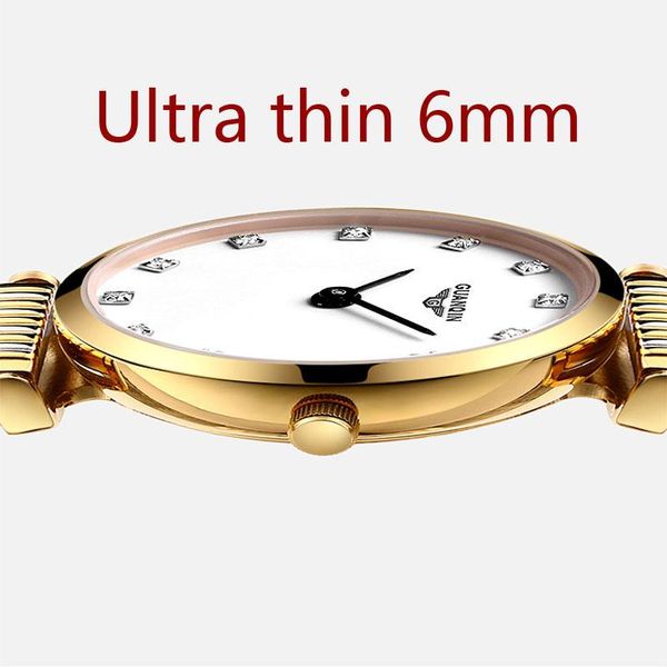 Relógios de pulso Guanqin Men Luxury Top Brand Watches Quartz Wrist Watch Man Analog Wristwatch Aço inoxidável casual Relógio simples de aço inoxual