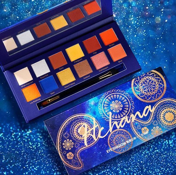 

glitter matte eyeshadow palette lasting shiny eye shadow makeup nude color pigment1