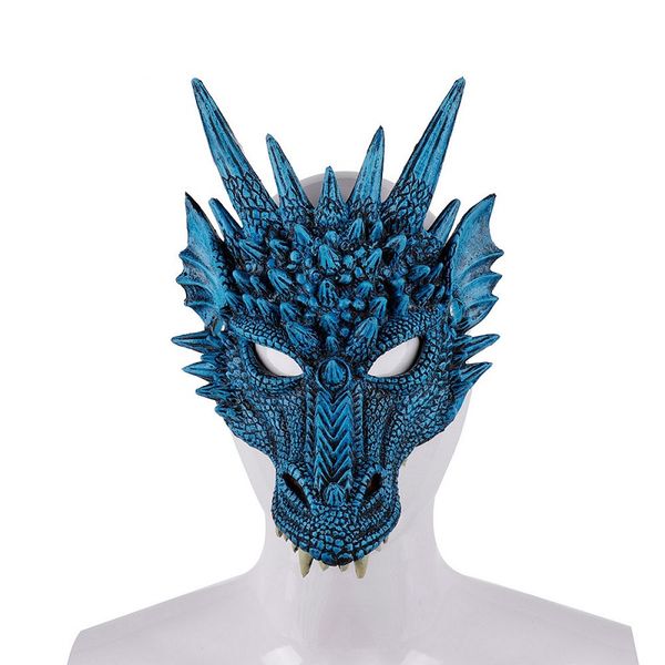 Mardi Gras Halloween Carnival Party PU Foam 3D Drago cinese Animale Draghi Maschera Cosplay Maschere spaventose