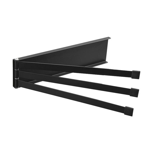 

towel racks swivel rack with 3 arm 180 degrees rotation heavy duty iron bar hanger self adhesive wall mounted bathroom easy install