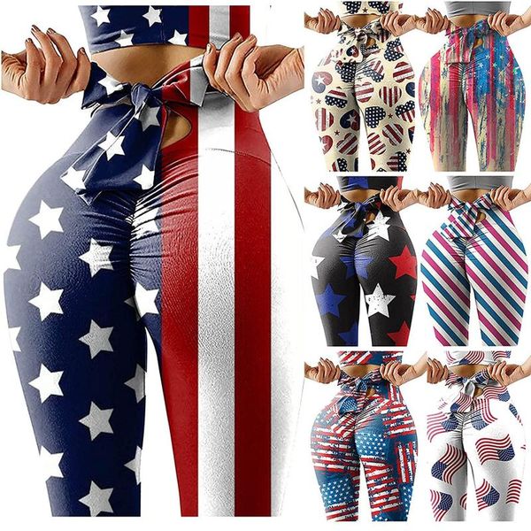 

women's pants & capris flag print hip lift workout leggings fitness sports running activewear women seamless high waist, Black;white