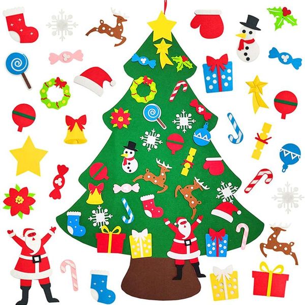 

christmas decorations diy felt 2021christmas tree merry for home cristmas ornament xmas navidad gifts santa claus year