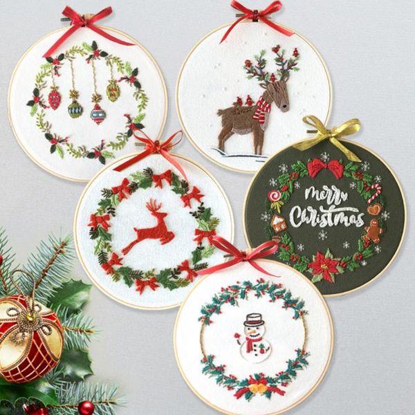 

other arts and crafts diy christmas embroidery for beginners adults cross stitch patterns starter kits with hoop