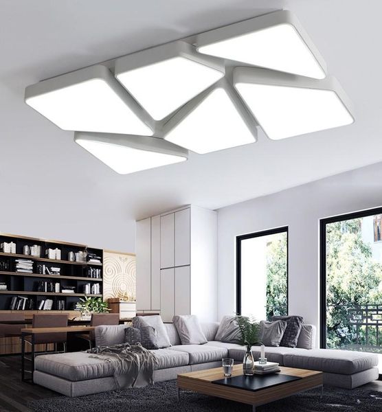 Horsten moderno criativo acrílico levou luzes de teto para sala de estar quarto minimalista preto branco iluminação