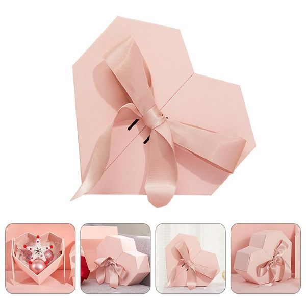 

gift wrap lovely package box chic wedding heart shape storage supplies hand girl heart-shaped love