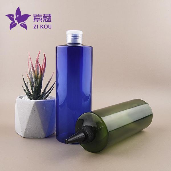 

1pcs 500ml white/black plastic flip cap for container cosmetic bottle empty transparent shampoo refillable bottles storage & jars