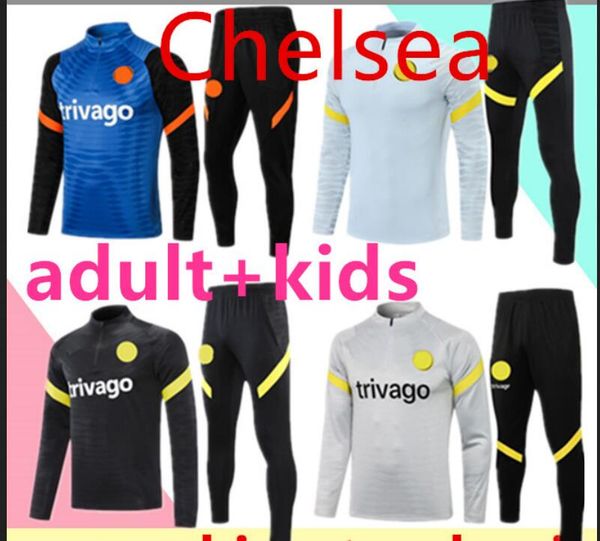 

2021 2022 chelse ziyech lukaku survetement jacket training soccer tracksuits 21 22 kante pulisic tracksuit football jackets dd, Black