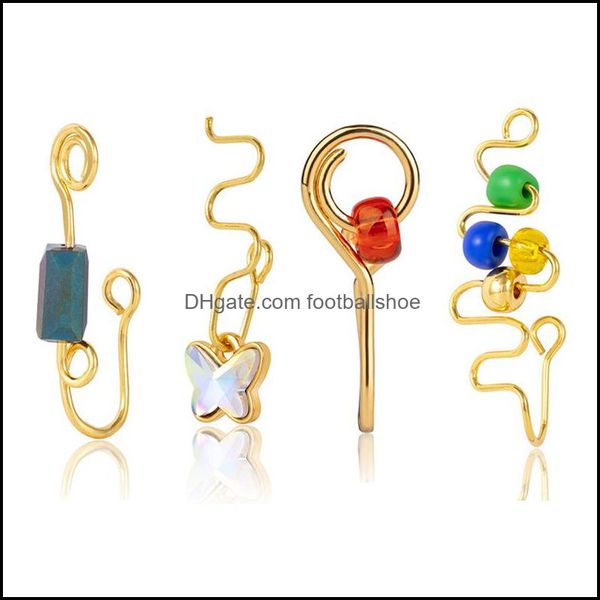 Nasenringe Ohrstecker Körperschmuck Verkauf Edelstahl Manschette Nicht Piercing Ring Acryl Schmetterlingsform Durchbohrter Clip Sexy Drop Lieferung 2021