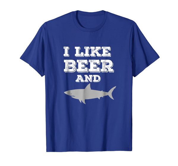 

i like beer and sharks t-shirt funny gift for drinking gift, White;black