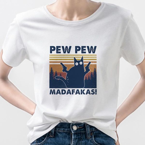 

women's t-shirt pew graphic t shirts tee femme summer aesthetic clothes girl next door fashion style tracksuit coat ropa mujer, White