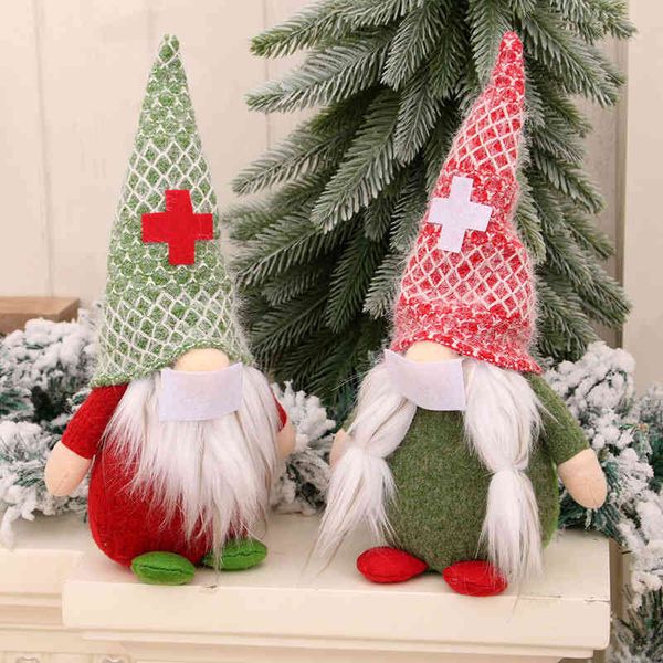 

christmas new faceless forest santa claus doll with mask shape small gift