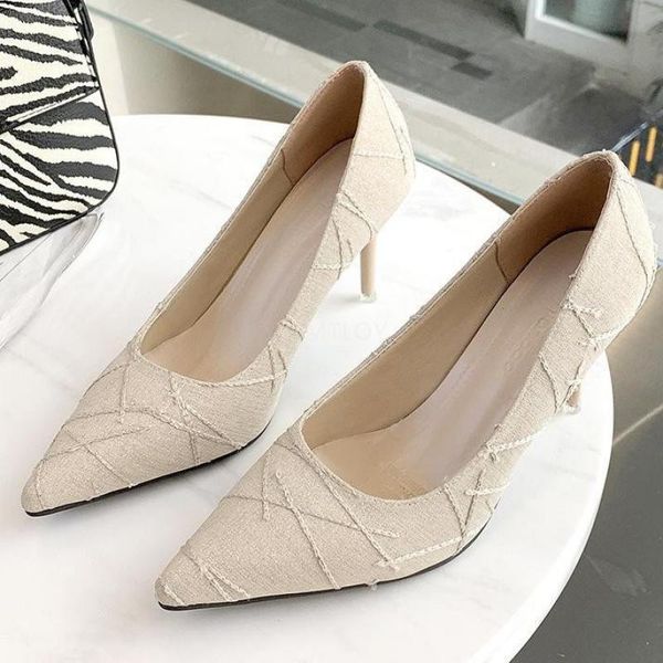 

spring autumn high heels dress shoes woman pointed toe pumps boat ladies office work slip-on zapatos rojos mujer, Black