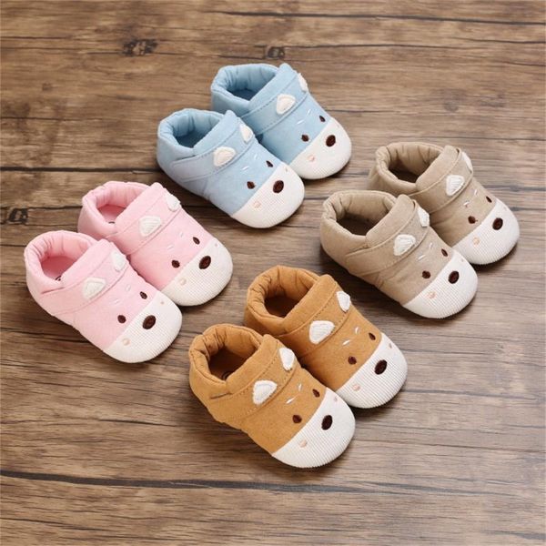 

first walkers cute baby shoes infant toddler boys girls soft prewalker cartoon anti-slip walking born kids autumn winter home