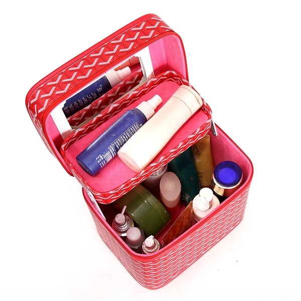 

lvl women splash-proof simplicity cosmetics organzier nylon portable toiletries storage makeup handbag for hiking and travel linen cosmetic