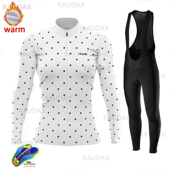 

woman cycling clothing 2021 winter thermal fleece jersey set lady ropa ciclismo long sleeve mountain bike clothes racing sets, Black;blue