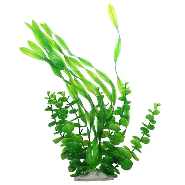 

decorations plastic fish tank water plant decoration 16 inch height green