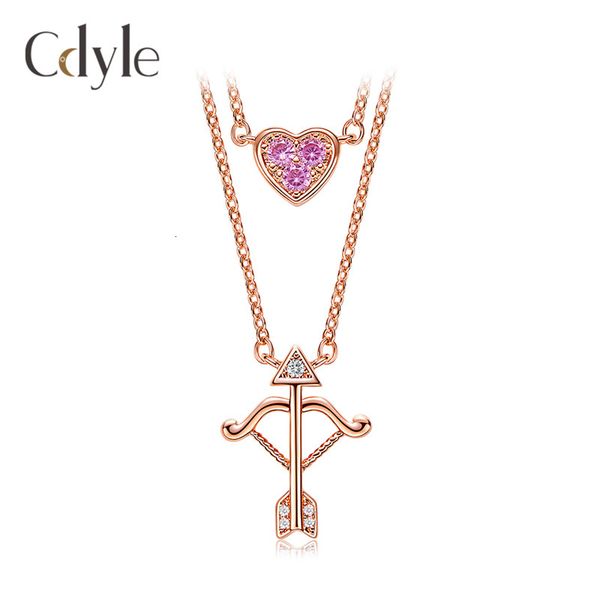 

necklace sydel fashion cupid's women's 925 sterling silver with zircon pendant