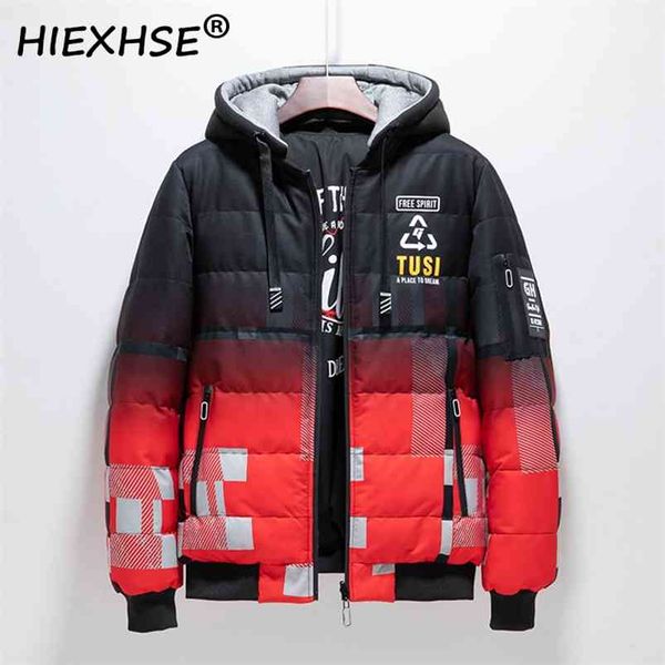

men winter casual thick warm waterproof wear on both sides parkas men autumn outwear windproof hat parkas jacket men 210913, Black