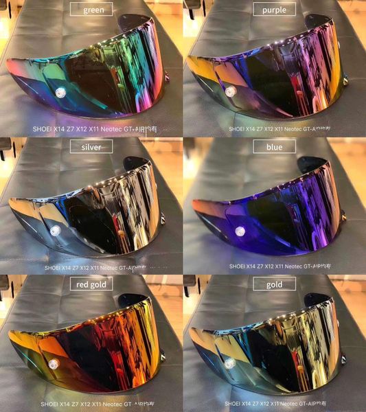 

motorcycle helmet anti fog anti-uv pc visor lens model for shoei x14 full face mirror helmets