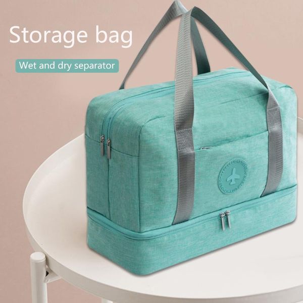 

storage bags luggage dry wet separation bag organizer packing travel duffle with shoes mesh clothing handbag