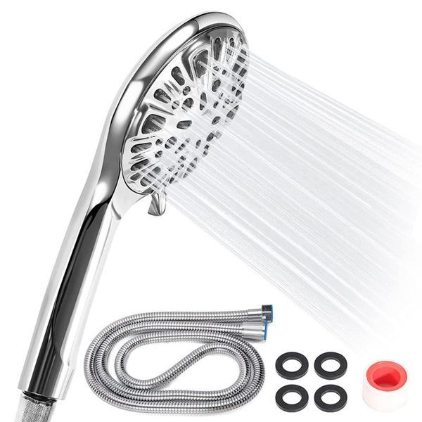 

bathroom shower sets high pressure head with handheld, 9 spray modes detachable head,shower hose attachment for