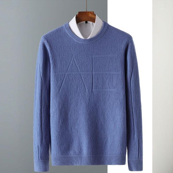 

men's sweaters autumn and winter bottoming sweater pullover loose knit round neck thickening fashion, White;black