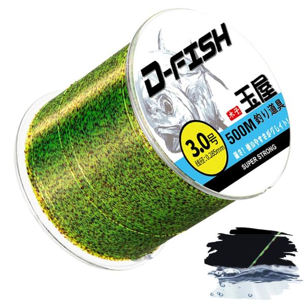 

braid line loogdeel 500m 3d invisible super strong nylon speckle spoted thread fishing monofilament carp