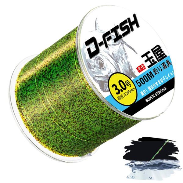 Braid Line Loogdeel 500M 3D Invisible Super Strong Nylon Speckle Spotted Thread Fishing Monofilament Carp