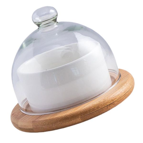 

ceramic bowl with lid wood serving tray dessert container cake tableware bowls