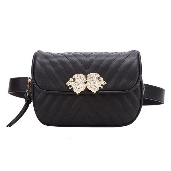 

designer waist bag black leather shoulder ladies pack portable small belt bags