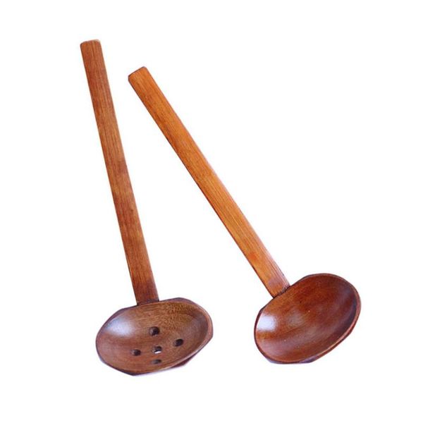 

spoons 2 pcs japanese style long handle spoon wooden for home dining room