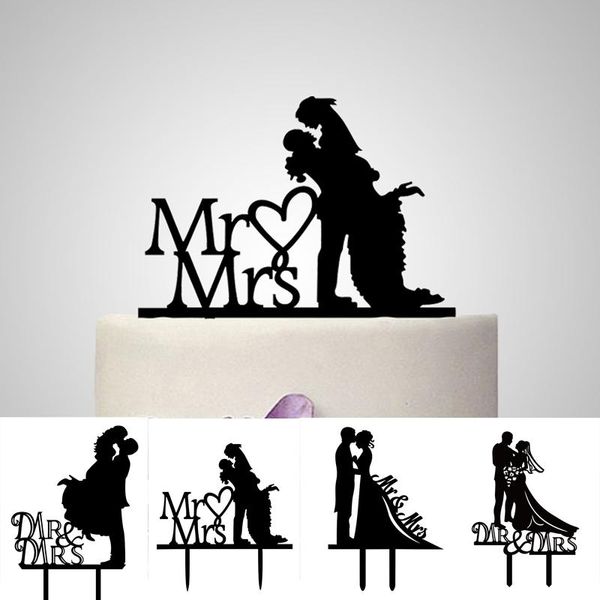 

other festive & party supplies bride and groom black acrylic cake er wedding decoration mariage favors