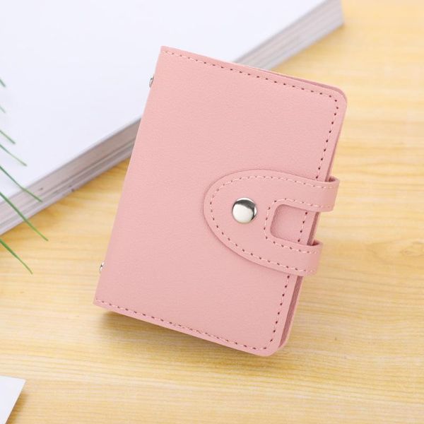 

card holders fashion business holder women's case id bag men's simple travel pure color bank, Brown;gray