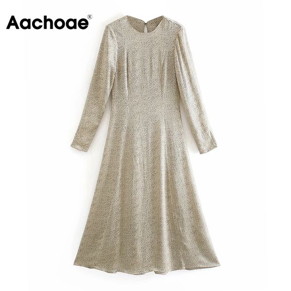 

2021 elegant a-line dot print midi dress women o ne vintage party dress ba hollow out long sleeve chic dresses, Black;white