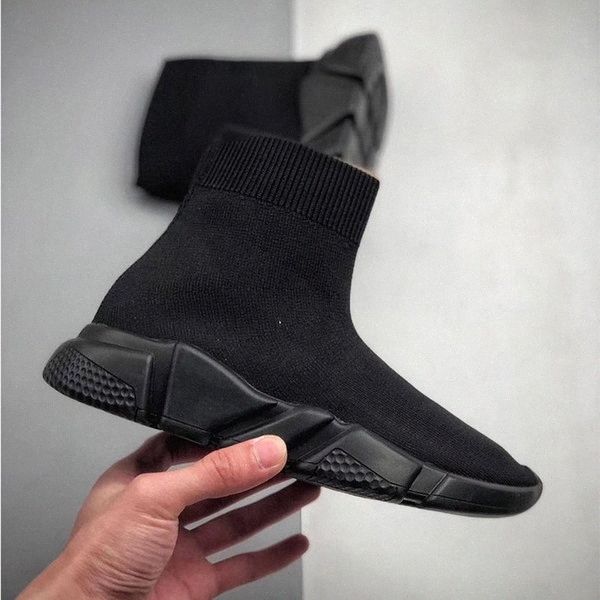 

[in stock]2021 designer man speed trainer sock socks boots mens womens casual shoes runners runner sneakers 36-45 tin# balencaiga 51jg#, Black