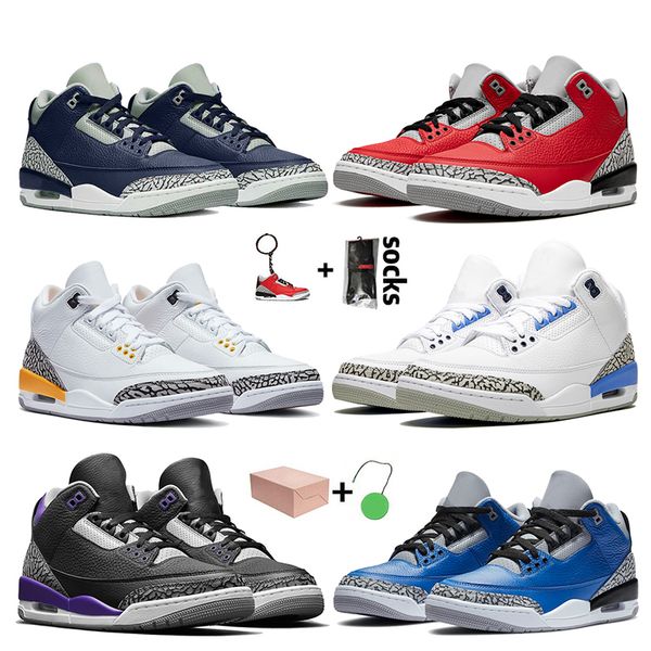 

mens jumpman 3 3s basketball shoes georgetown midnight navy red cement unc laser orange court purple varsity royal katrina trainers sneakers